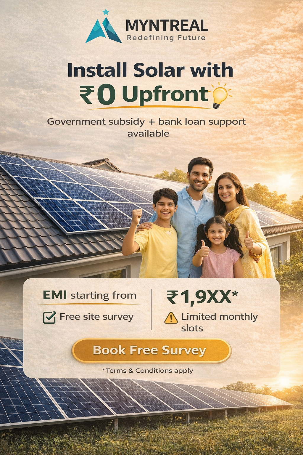 Zero upfront solar